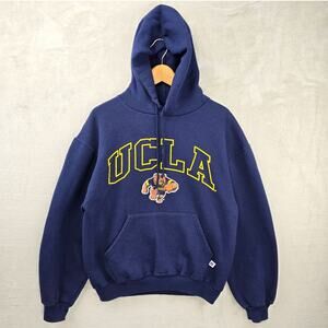 Vintage Russell Athletic UCLA Bruins Hoodie Mens Medium Y2K Sweatshirt Bear